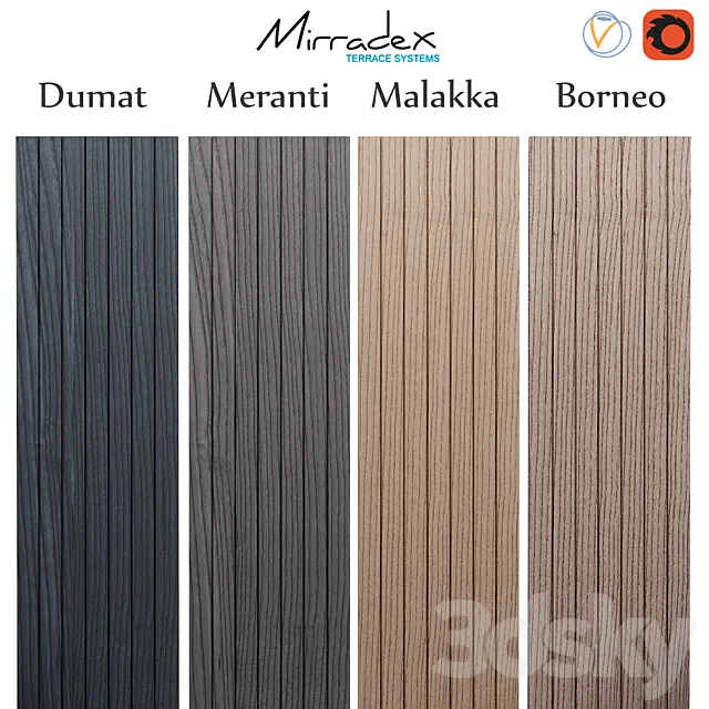 Mirradex slip decking 3D Model