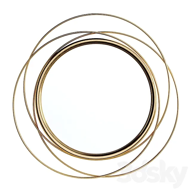 Mirror Ansley Glam Distressed Accent Mirror by Mercury Row 3D Model