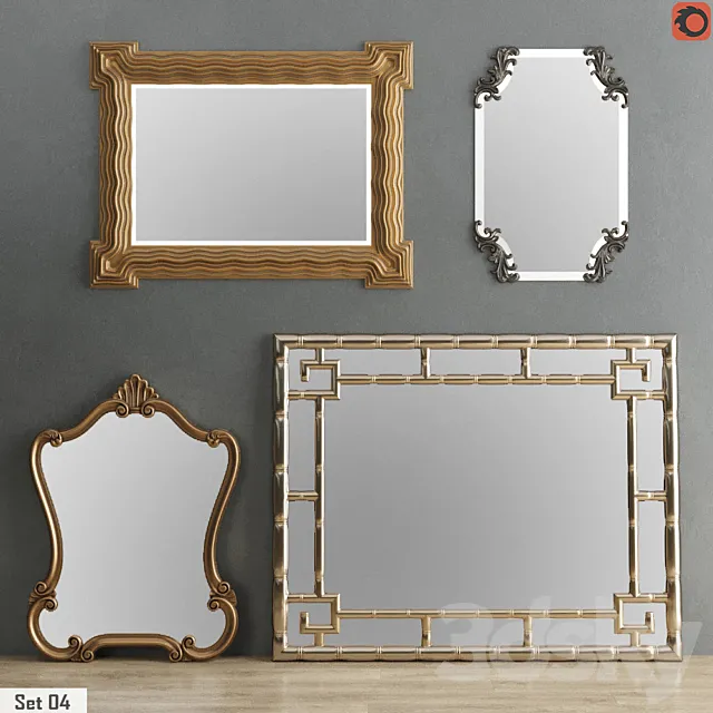 Mirror Collection Set 04 3D Model