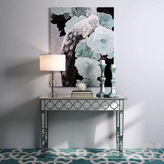 Mirror console with lamp Free Download