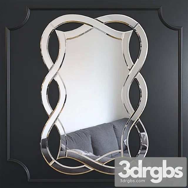 Mirror decorative with a figured mirror frame 17-0925 3D Model Download