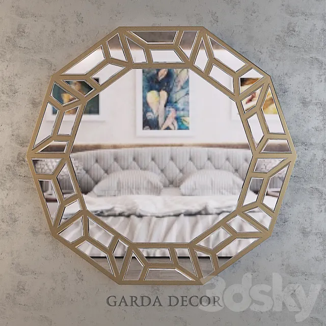 Mirror GARDA DECOR gold 3D Model