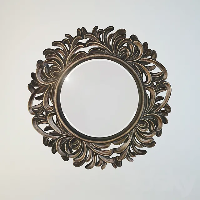 Mirror in carved frame 3D Model
