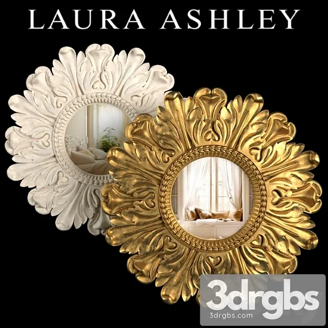 Mirror lila floral gold lila floral ivory by laura ashley 3D Model Free