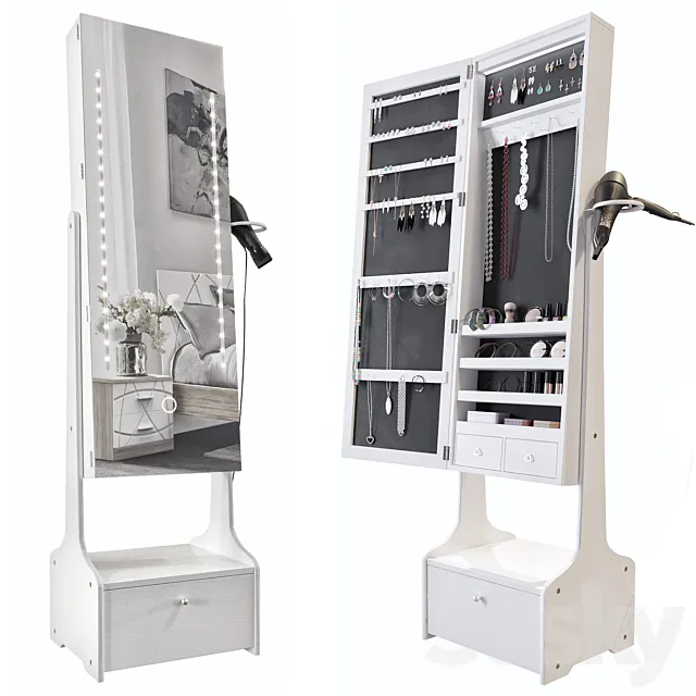 Mirror Organizer Cabinet 3D Model