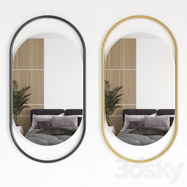 Mirror Oval 3D Model