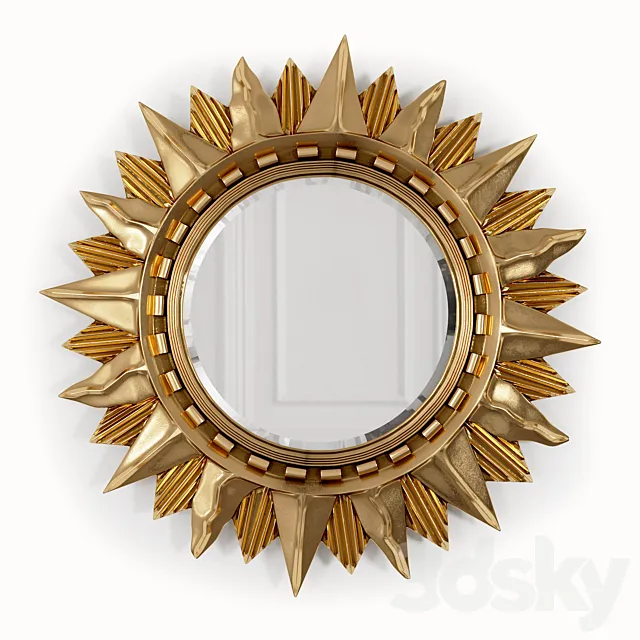 Mirror-sun Sol Gold 3DModel