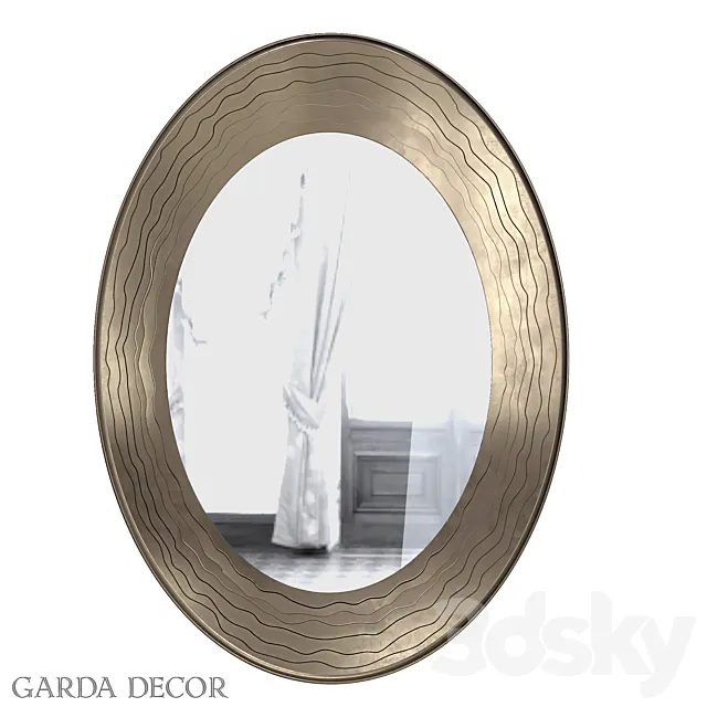 Mirror "waves" in The Frame Dark Silver 50SX-2080 Garda Decor 3DModel