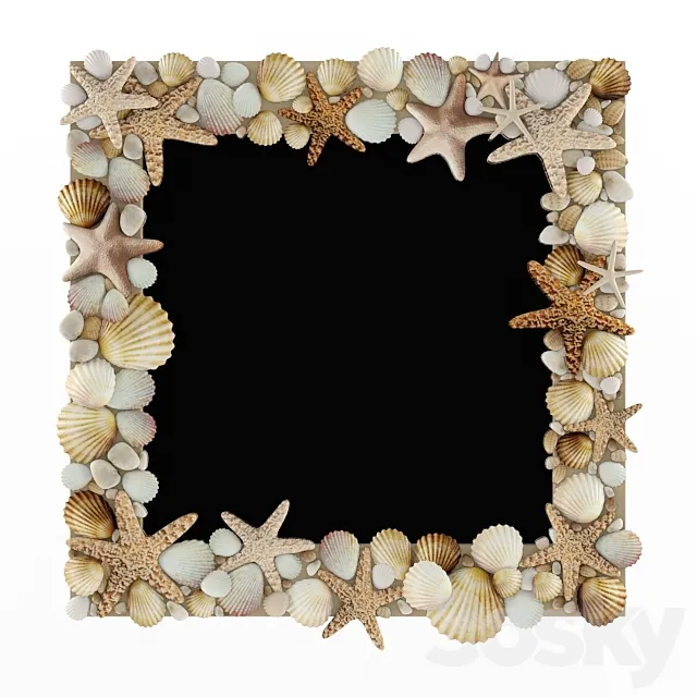 Mirror with shells 3DModel