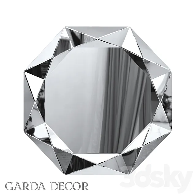 MIRROR WITH VOLUME MIRROR FRAME 19-OA-1045 Garda Decor 3DModel
