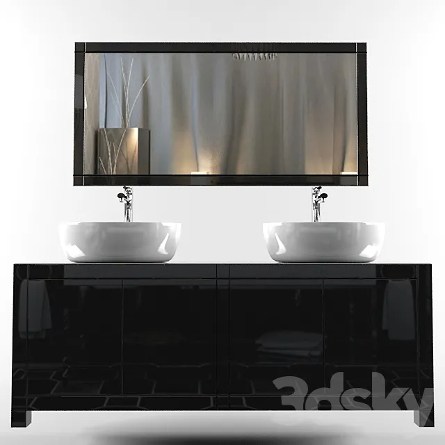 Mirrored chest of drawers washbasin - a collection of Visionnaire Wellness Free Download