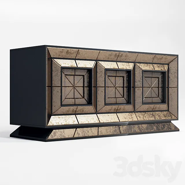 Mirrored Cupboard AV-01003 3DModel