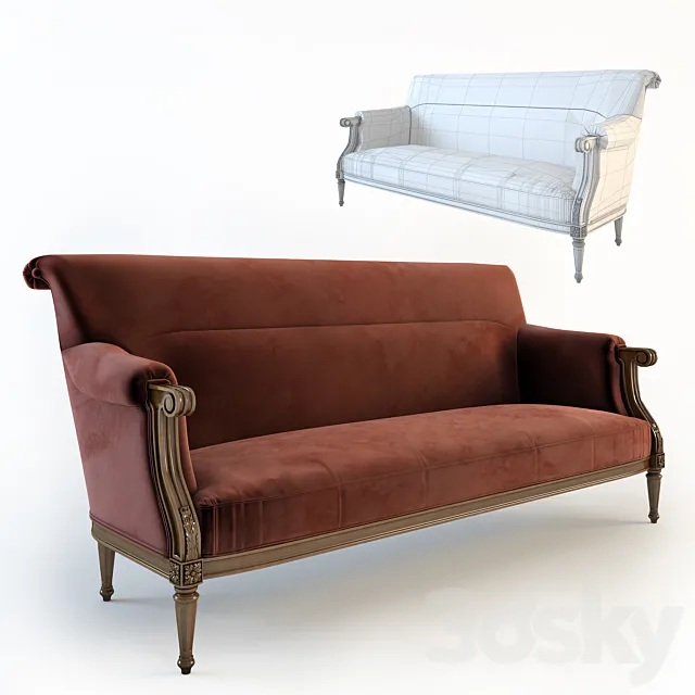 mis en demeure Sofa Ch â teaubriand small 3DModel