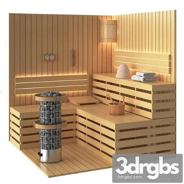 Miscellaneous Sauna Set 3D Model Free