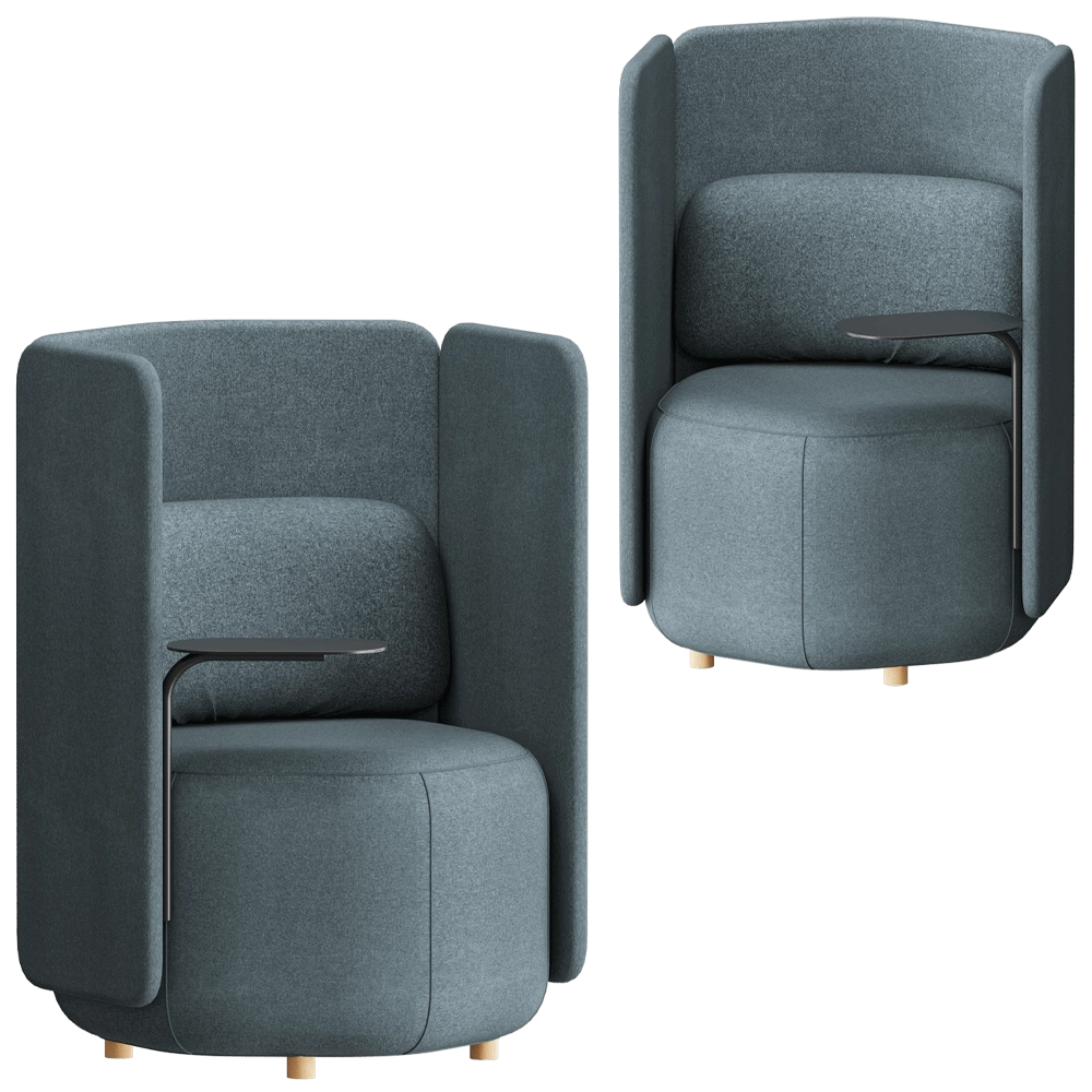 MISSANA - Armchair with table Hex 3D Model