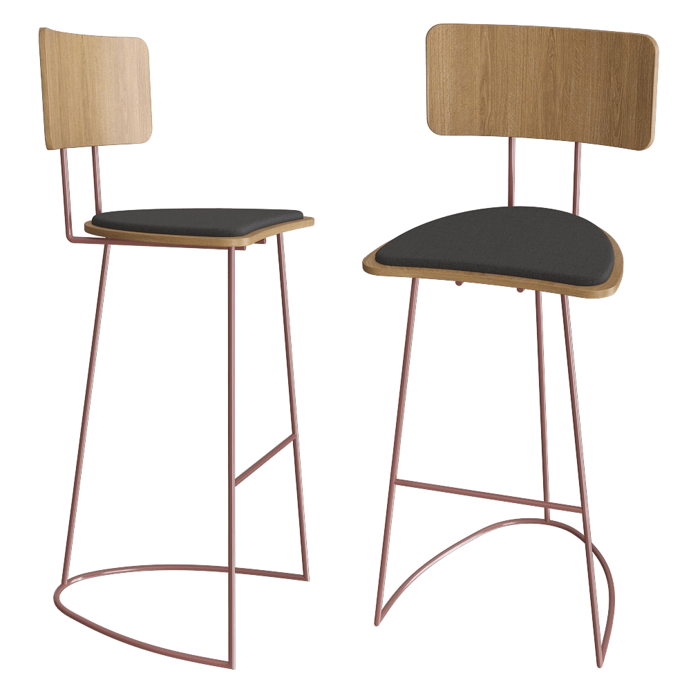 MISSANA - Bar Stool Boomerang 3D Model