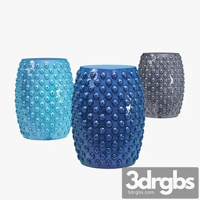 Mistana hoddesd drum ceramic garden stool 2 3D Model Free
