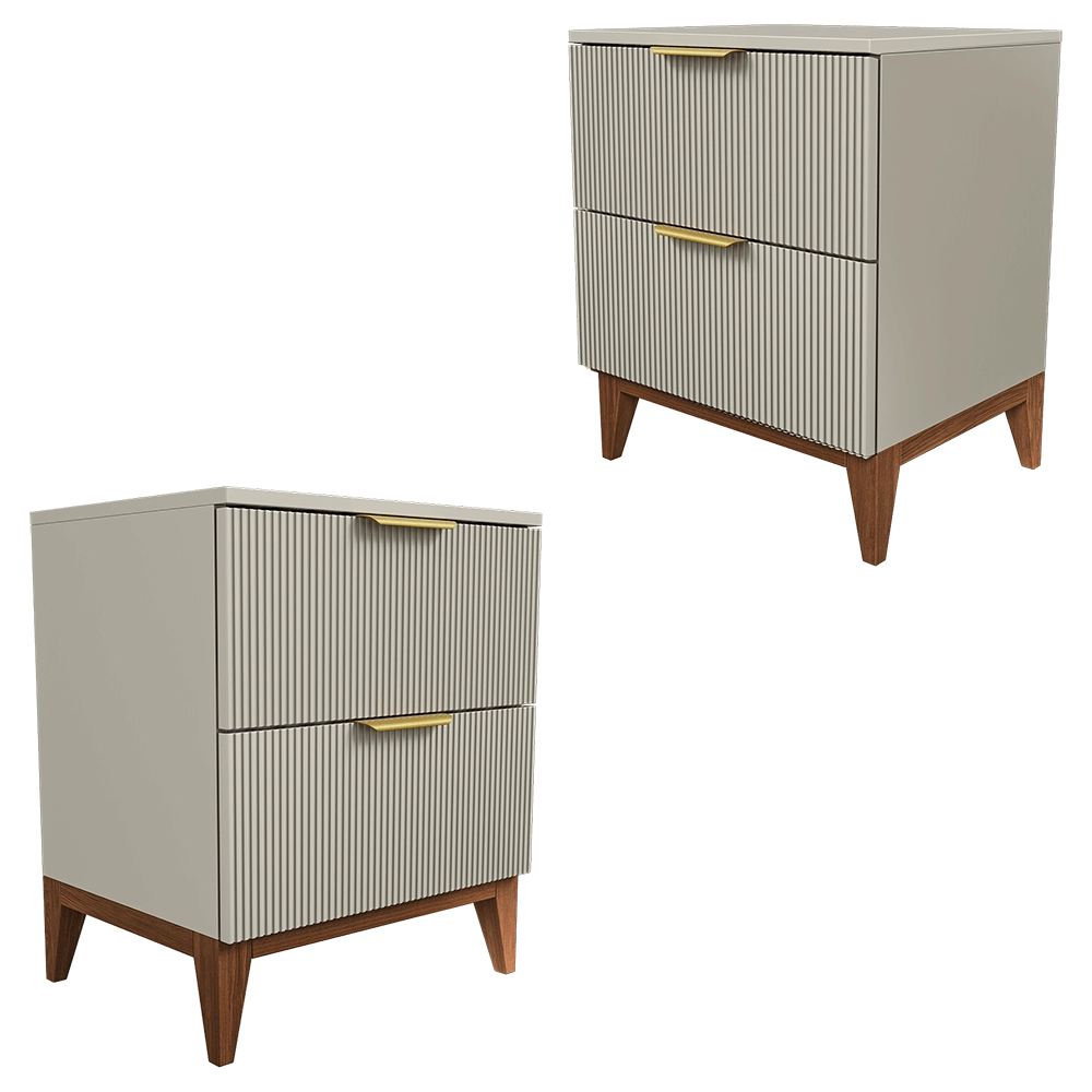 Mister Room - Bedside table DIAMOND WOOD 01 3D Model