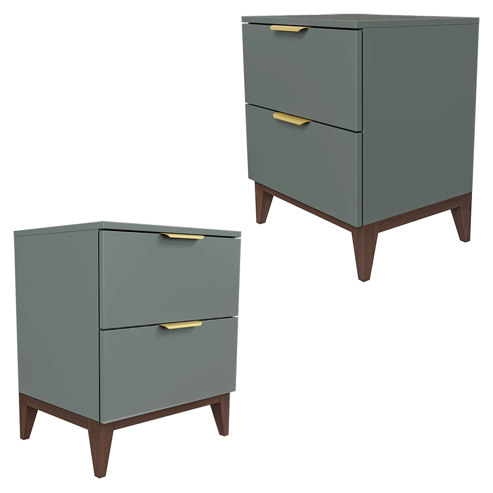 Mister Room - Bedside table DIAMOND WOOD 02 3D Model