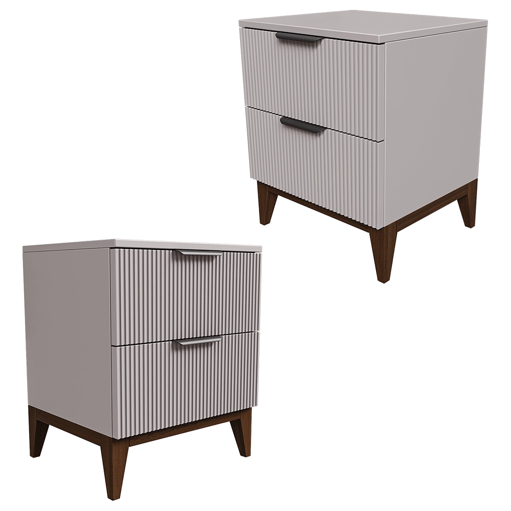 Mister Room - Bedside table DIAMOND WOOD 16 3D Model