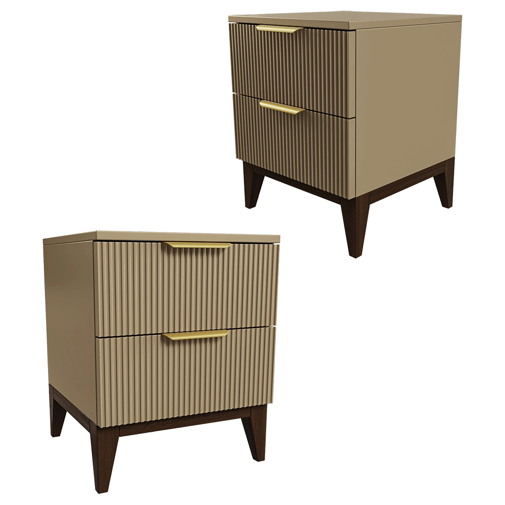 Mister Room - Bedside table DIAMOND WOOD 18 3D Model