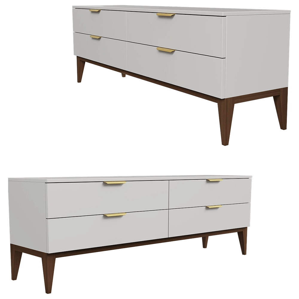Mister Room - Chest of drawers & TV stand DIAMOND WOOD 25 3D Model