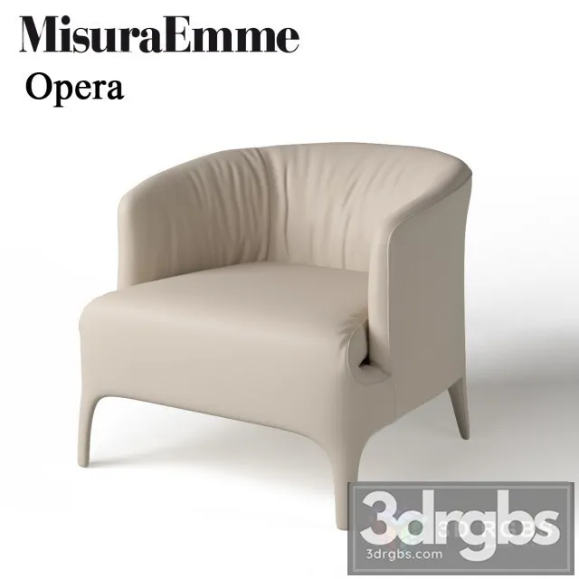 Misura Emme Opera Armchair 3D Model Free