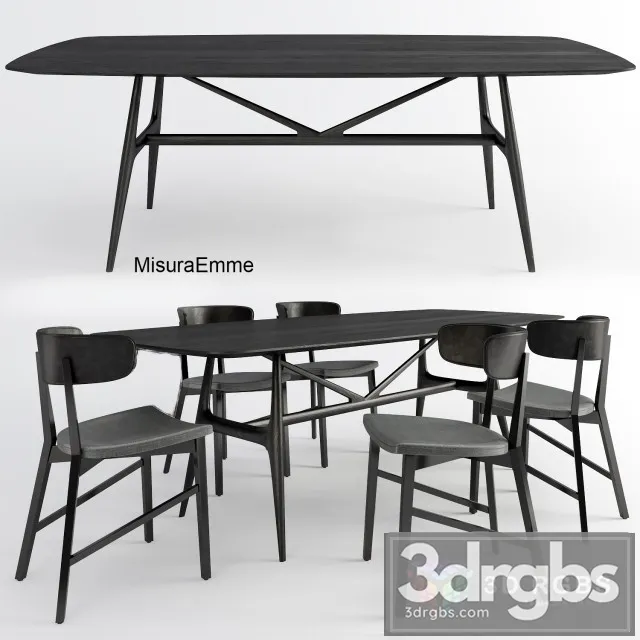 Misura Emme Table and Chair 3D Model Free