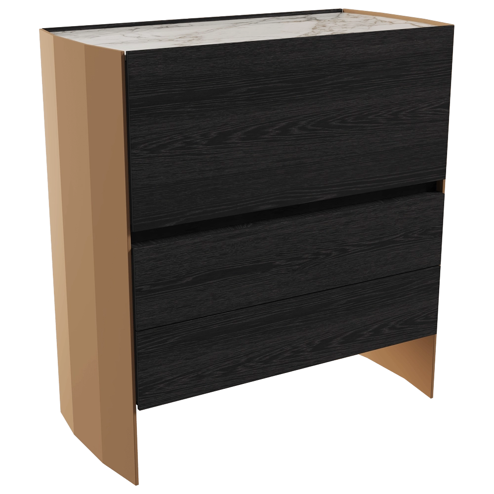 MisuraEmme  - Sideboard Milvian high Marble Top 3D Model