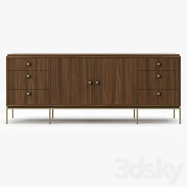 Mitchel Gold & Bob Williams Vandyke Drawer Door Chest 3DModel