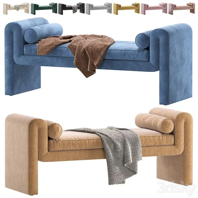 Mitchell Accent Bench By Burke Decor 3D Model