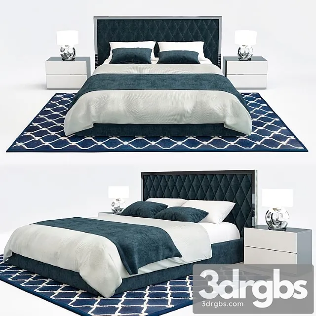 Mitchell Blue Bedroom 1 3D Model Free