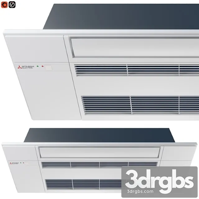 Mitsubishi Electric One Way Ceiling Cassette MLZ Series 3D Model Free