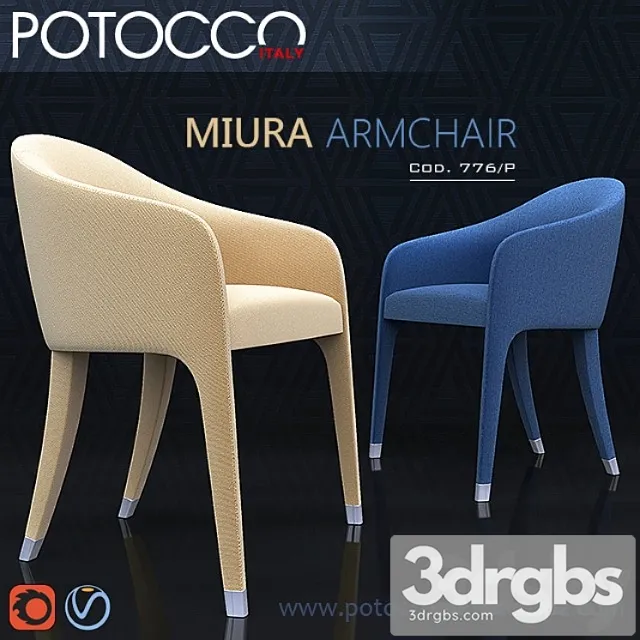 Miura Armchair 3D Model Free