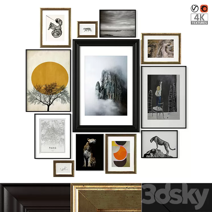 Mixed Poster Set 26 3D Model