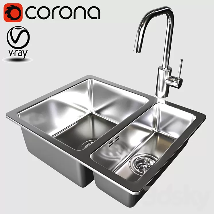 Mixer ELMAREN sink HILLESHEN IKEA 3D Model