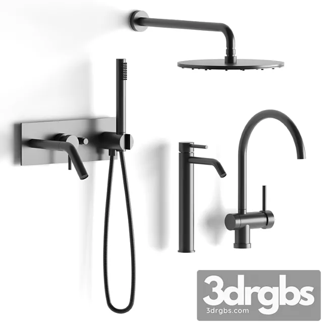 Mixer Set Paffoni Set 3D Model Free