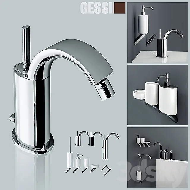 Mixers and accessories GESSI Ovale 3D Model