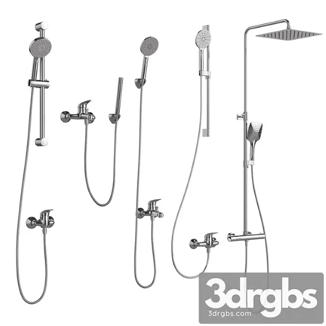 Mixers for Bath and Shower Ravak Set 10 3D Model Free