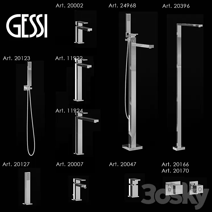 Mixers Gessi Rettangolo 2 3D Model