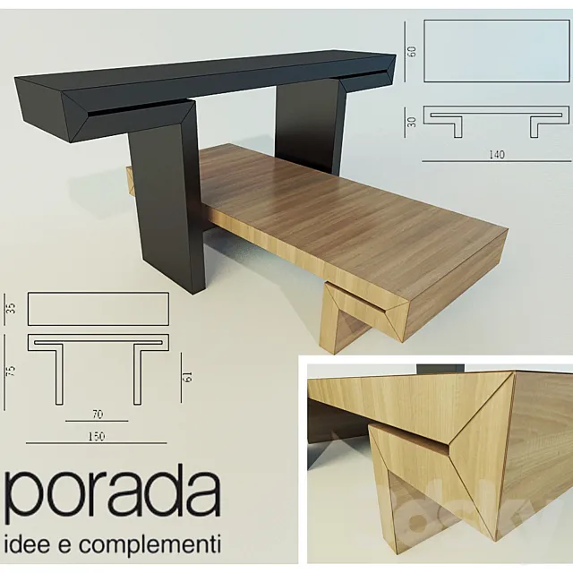 Miyabi by Porada console coffee table Free Download