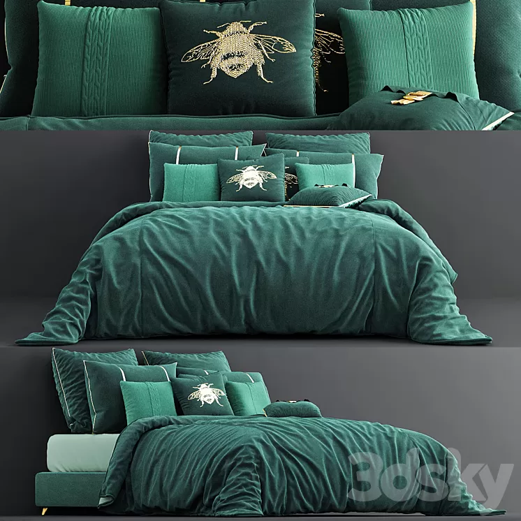 MM Linen Velvet Duvet Cover Set - Miss Lolo 3D Model