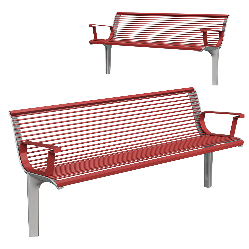 mmcité - Bench Emau Solo 3D Model