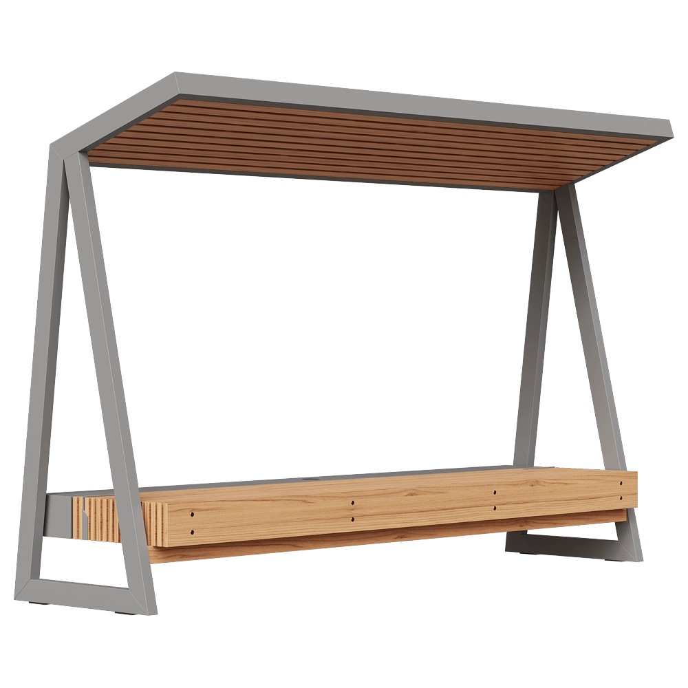 mmcité - Bench Solar Powered 3D Model