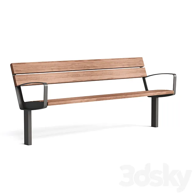 Mmcite Intervera LVR156 LVR157 outdoor park benches 3D Model