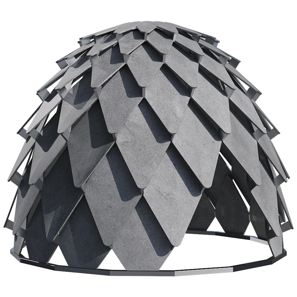 mmcité - Park gazebo Pinecone 3D Model