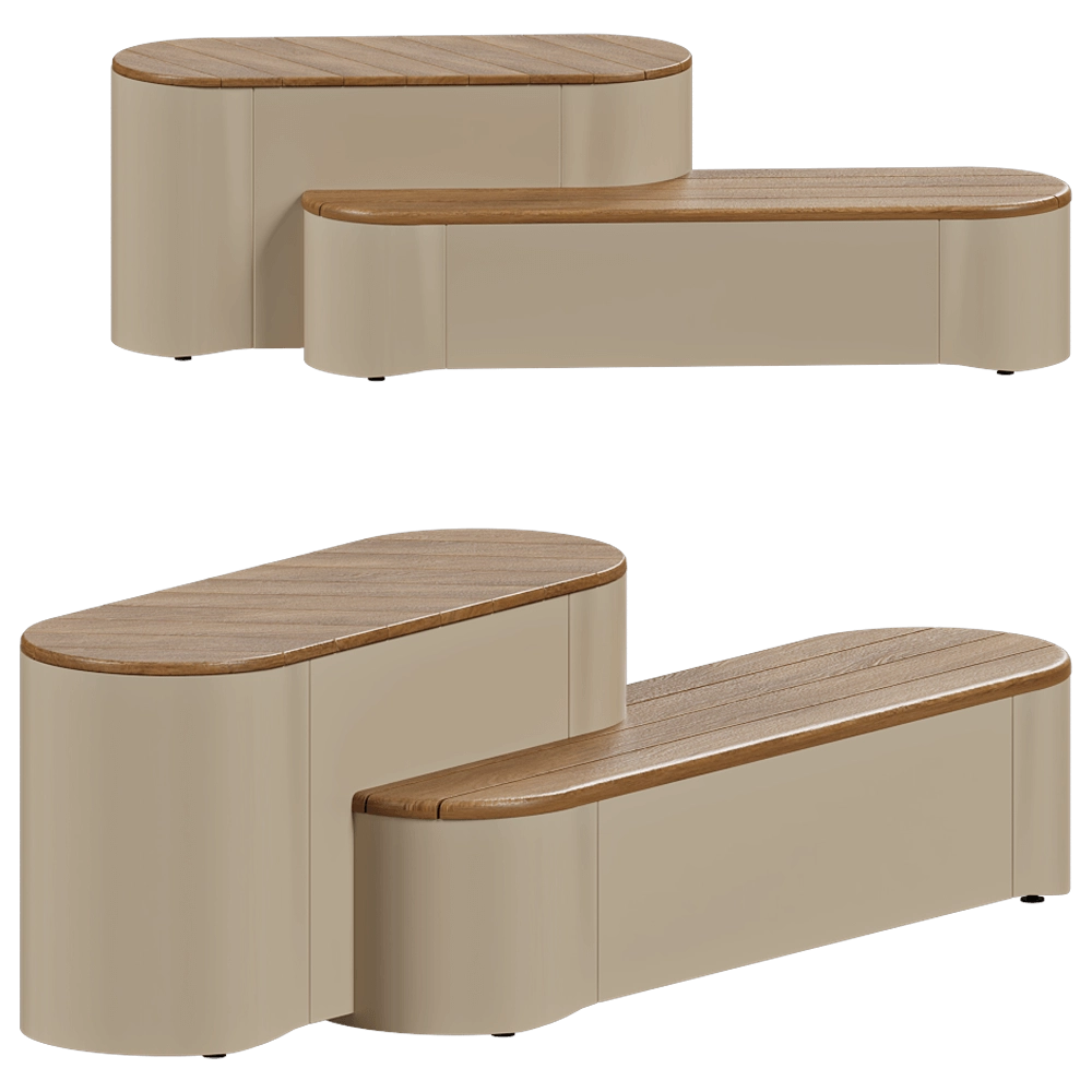 mmcité - Set of two Urban Islands 3D Model