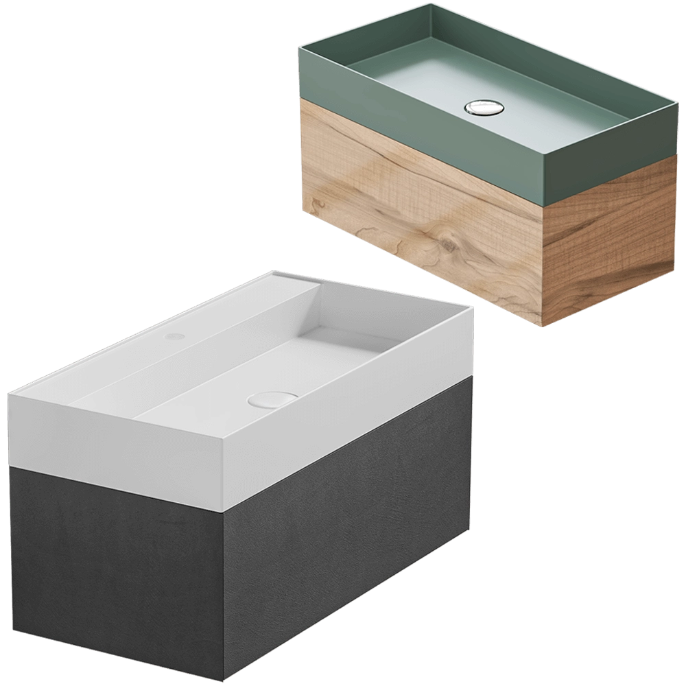 Moab80 - Cabinet with washbasin LES08 3D Model