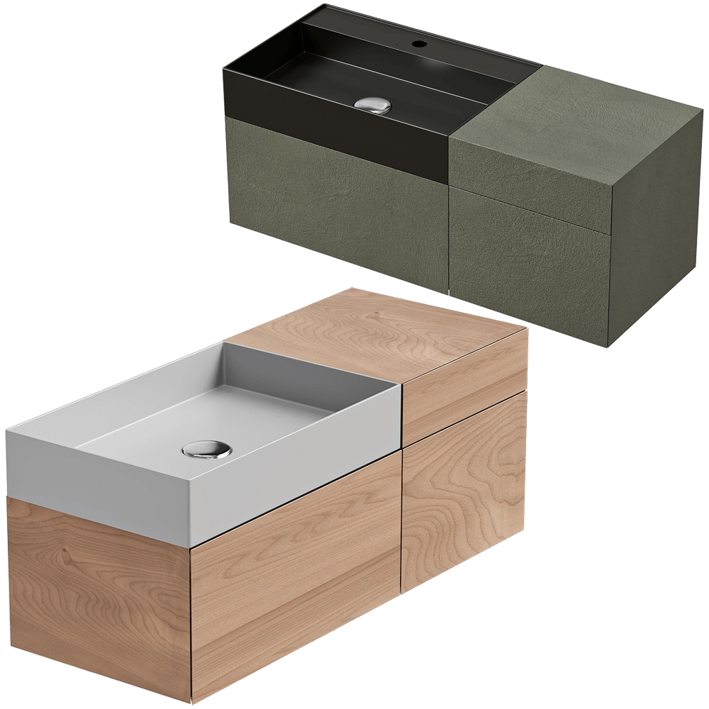 Moab80 - Cabinet with washbasin LES10S 3D Model