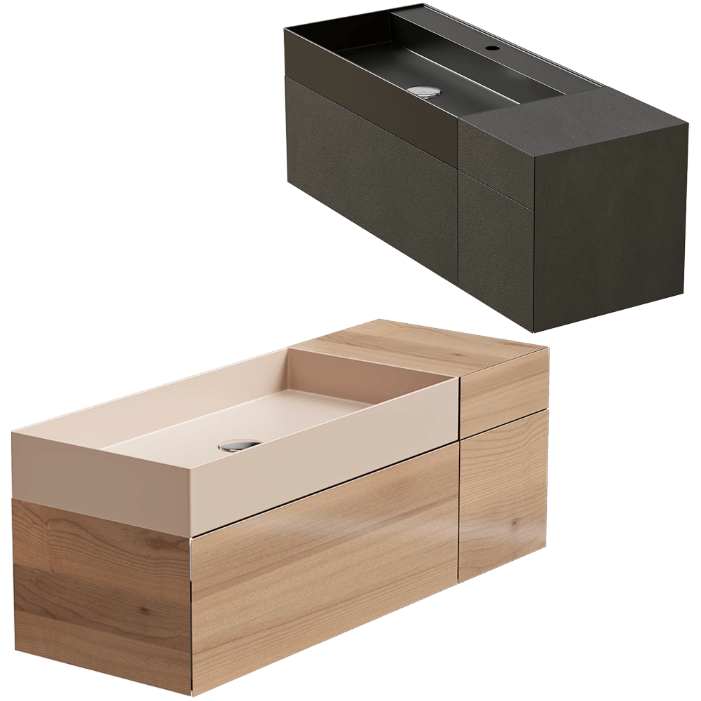 Moab80 - Cabinet with washbasin LES11S 3D Model